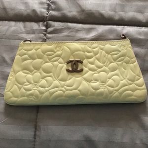 Authentic Chanel Camelia Patent Leather Chain Bag